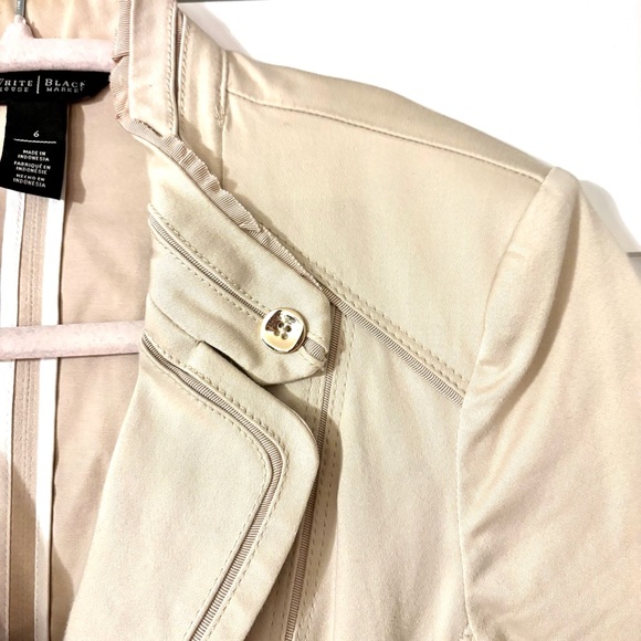 White House Black Market Beige Tan Women's Jacket Blazer Sz 6 Like New - Picture 7 of 15